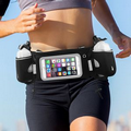 iBank(R) Running Belt with Touchscreen Zipper Pockets for all Smartphones